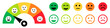 © Dr. Vector - Feedback concept design set. Feedback emoji. Bad and Good Review. Emoticon, emoji and smile, emotions scale. Happy and Sad reaction. Mood faces for survey, rating icons. Vector illustration