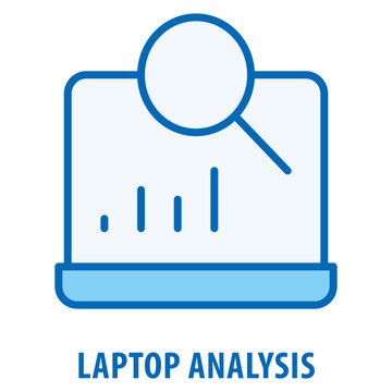 Laptop Analysis Icon simple and easy to edit for your design elements