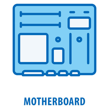 Motherboard Icon simple and easy to edit for your design elements