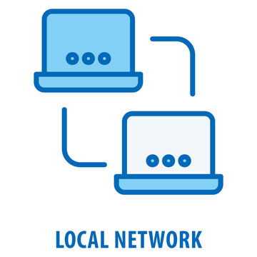 Local Network Icon simple and easy to edit for your design elements