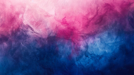 Wall Mural - cosmic watercolor scene, gradients of deep blue and pink, abstract star patterns, glowing nebulae, i