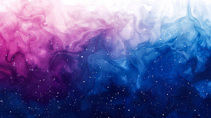 Wall Mural - Galaxy watercolor background, gradients of navy and magenta, scattered stars, abstract swirls and patterns, gradient background, empty text area 