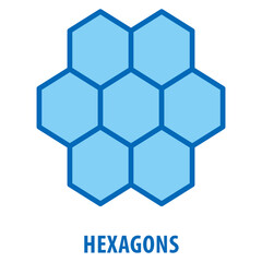 Fototapete - Hexagons Icon simple and easy to edit for your design elements