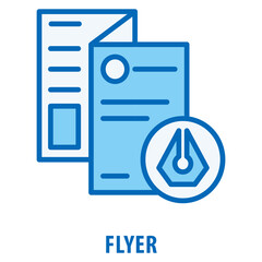 Fototapete - Flyer Icon simple and easy to edit for your design elements