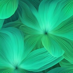 Green Abstract Floral Pattern
