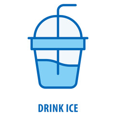 Wall Mural - Drink ice Icon simple and easy to edit for your design elements