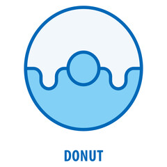 Wall Mural - Donut Icon simple and easy to edit for your design elements