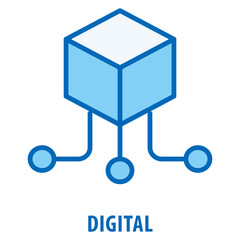 Fototapete - Digital Icon simple and easy to edit for your design elements