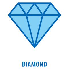 Fototapete - Diamond Icon simple and easy to edit for your design elements