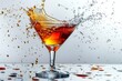 © Georgii - Dynamic Manhattan cocktail splash on a sophisticated bar setting