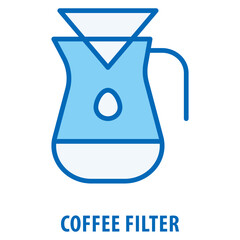 Wall Mural - Coffee filter Icon simple and easy to edit for your design elements