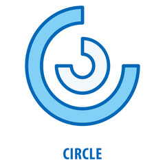 Fototapete - Circle Icon simple and easy to edit for your design elements