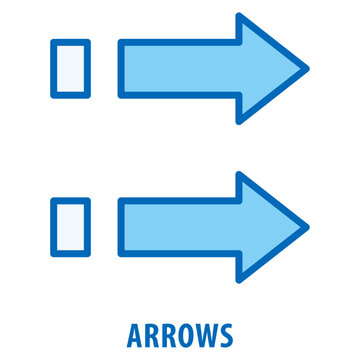 Arrows Icon simple and easy to edit for your design elements