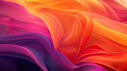 Poster - Vibrant abstract gradient background with flowing orange, pink, and purple hues, creating a dynamic and colorful visual effect.