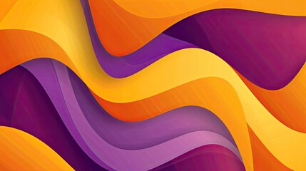 Aufkleber - Abstract vibrant wave patterns in yellow, orange, and purple create a dynamic and colorful background. Perfect for modern design projects.