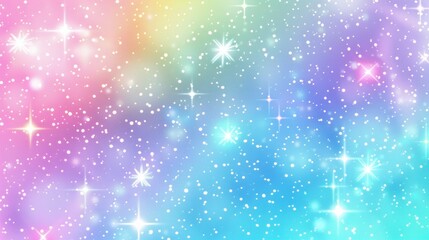 Wall Mural - Abstract background with soft prismatic iridescent rainbow gradient colors mermaid theme for girl party