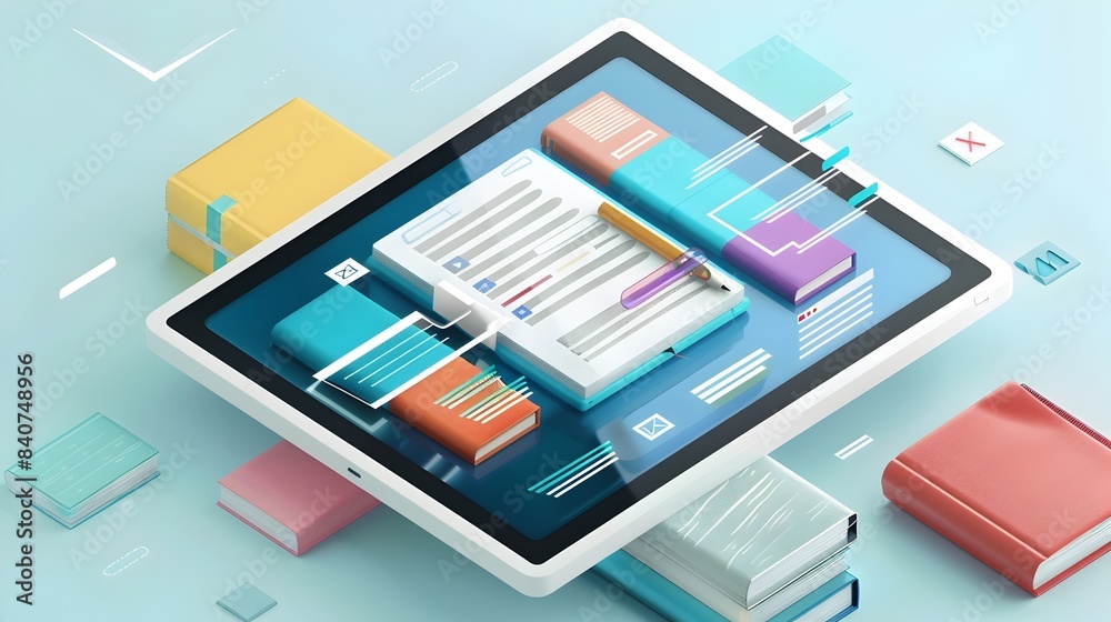Interactive Digital Textbooks on Tablet for Modern Education and ...