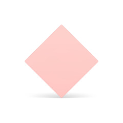 Sticker - Rhombus pink wall geometric corner basic foundation 3d element design realistic vector illustration