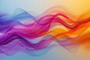 Fototapete - Colorful, flowing abstract waves, Colorful and dynamic vector background with abstract waves and curves