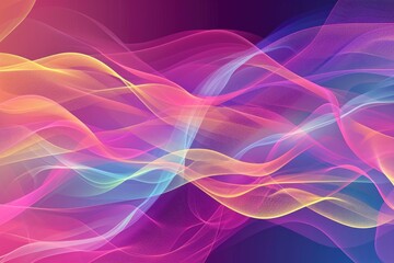 Fototapete - Colorful, flowing abstract waves, Colorful and dynamic vector background with abstract waves and curves