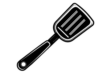 Poster - Spatula kitchen utensils vector one line