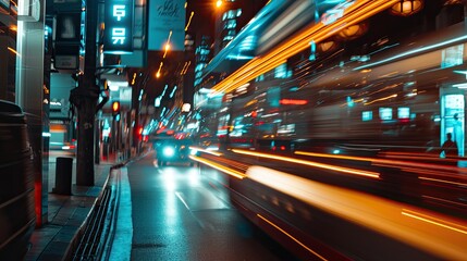 Aufkleber - Vivid blue light beams, dynamic bokeh effects, Dynamic shots showcasing movement and expansion of lights