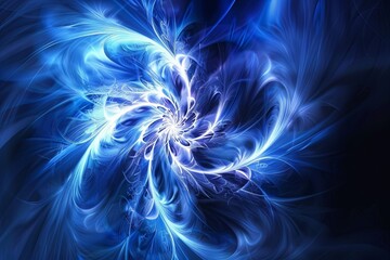 Light, star, fractal, design, pattern, art, blue, illustration, motion, spiral, wallpaper, color, energy, space