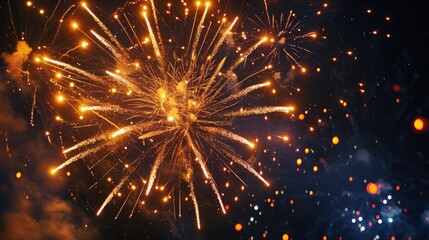 Poster - Vibrant, colorful fireworks display, Product photography highlighting the details and features