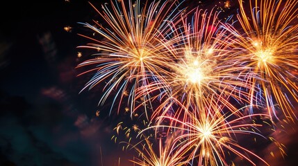 Poster - Vibrant colorful fireworks display, photography series capturing the beauty of diversity in everyday life