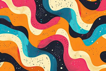Poster - Verdant, vibrant miniaturized Earth, Vector design featuring a lively and colorful abstract pattern for a joyful vibe