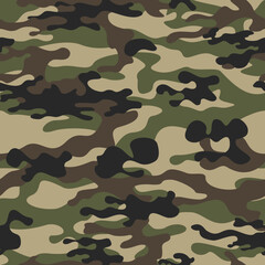 Wall Mural - modern camouflage military seamless pattern, stylish print.