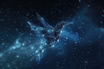 Poster - A bird soaring through the sky with wings outstretched