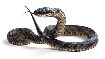 Poster - A close-up image of a snake's face with its mouth open, suitable for use in educational or scientific contexts