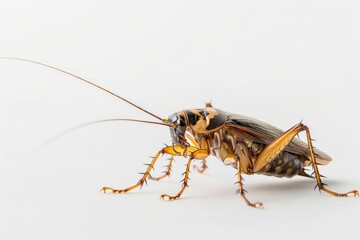 Wall Mural - A small insect on a white background