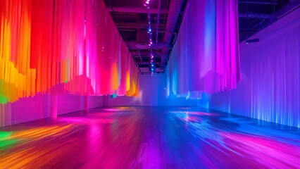 Poster - multitude of vibrant lights fills the room, creating a mesmerizing display of colors, a symphony of 