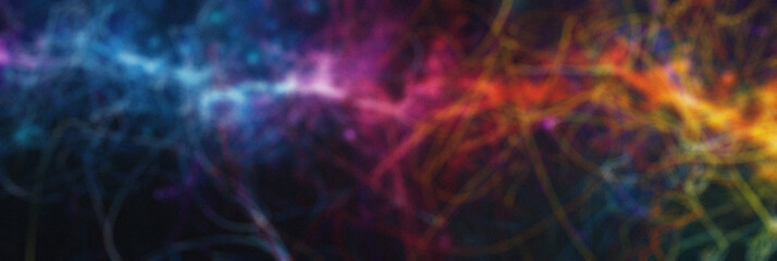 Poster - abstract digital noise background with multicolored light streaks. futuristic and energetic backdrop