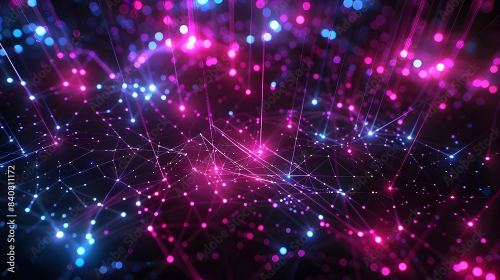 Stock-Illustration „ech backdrop featuring glowing fiber optic links ...