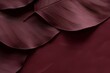 © Enigma - Burgundy leaves are laying on a matching color background creating a pleasing negative space for text or design. The image evokes feelings of peace and tranquility