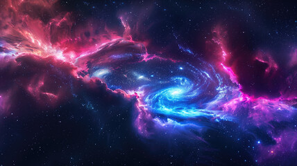 Wall Mural - Colorful space galaxy cloud nebula Stary night cosmos.generative.ai