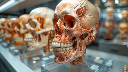 Wall Mural - Illustrate a clinic specializing in craniofacial surgery using 3D-printed models to meticulously plan and execute intricate facial reconstructions.