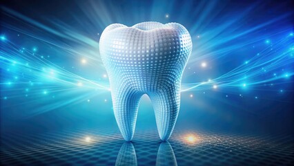 molar 3d on an abstract background