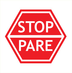 Poster -  bilingual stop pare sing anzi