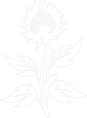 Sticker - safflower outline