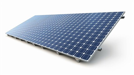 Close up of solar panels isolated on white background. Solar energy concept