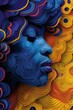 © TKMedia - Abstract Papercut Portrait Of A Woman With Closed Eyes