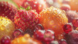 © Gegham - summer fruits on background, delicious fruits on colored background, background of summer fruits, fruits banner