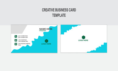 Corporate modern business card layout. Creative and clean business card template.