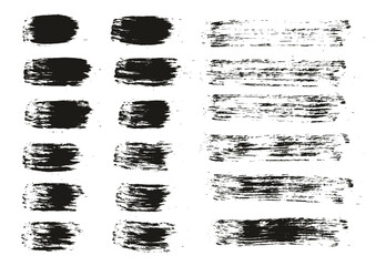 Poster - Hand Drawn Round Brush Regular Straight Lines Mix Artist Brush High Detail Abstract Vector Background Mix Set 