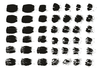 Poster - Hand Drawn Round Brush Regular Straight Lines Mix Artist Brush High Detail Abstract Vector Background Mix Set 