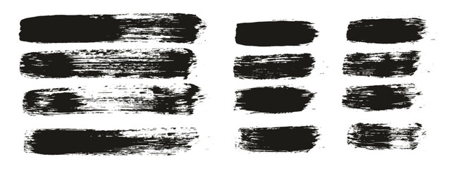 Poster - Hand Drawn Round Brush Regular Straight Lines Mix Artist Brush High Detail Abstract Vector Background Mix Set 